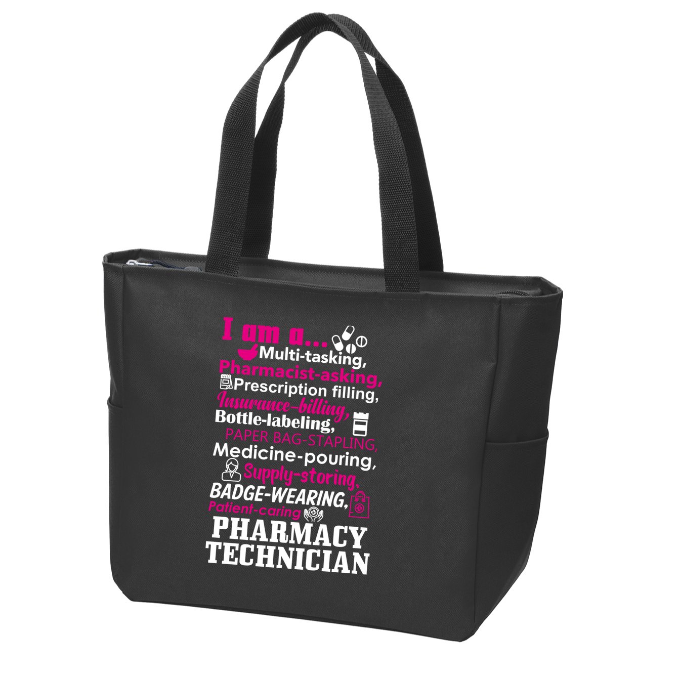 Funny Pharmacy Technician Zip Tote Bag