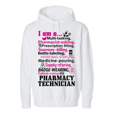 Funny Pharmacy Technician Garment-Dyed Fleece Hoodie