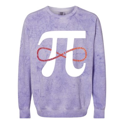 Funny Pi Infinity Numbers 3.14 Colorblast Crewneck Sweatshirt
