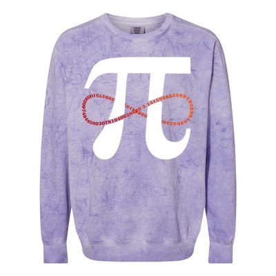 Funny Pi Infinity Numbers 3.14 Colorblast Crewneck Sweatshirt