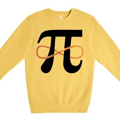 Funny Pi Infinity Numbers 3.14 Premium Crewneck Sweatshirt