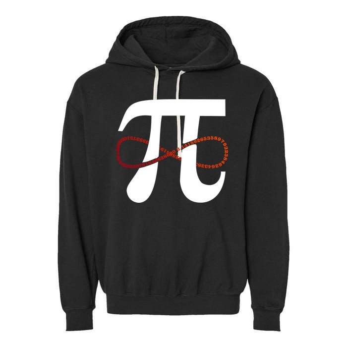 Funny Pi Infinity Numbers 3.14 Garment-Dyed Fleece Hoodie