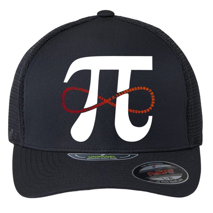 Funny Pi Infinity Numbers 3.14 Flexfit Unipanel Trucker Cap