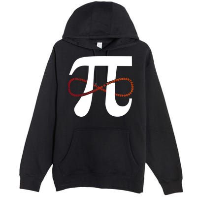 Funny Pi Infinity Numbers 3.14 Premium Pullover Hoodie