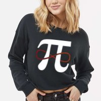Funny Pi Infinity Numbers 3.14 Cropped Pullover Crew