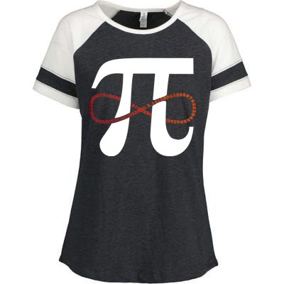 Funny Pi Infinity Numbers 3.14 Enza Ladies Jersey Colorblock Tee