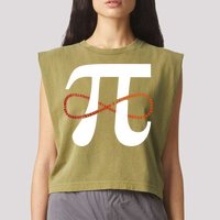 Funny Pi Infinity Numbers 3.14 Garment-Dyed Women's Muscle Tee