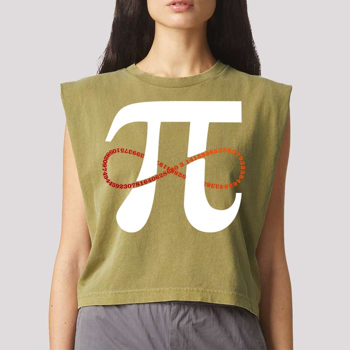 Funny Pi Infinity Numbers 3.14 Garment-Dyed Women's Muscle Tee