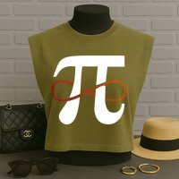 Funny Pi Infinity Numbers 3.14 Garment-Dyed Women's Muscle Tee