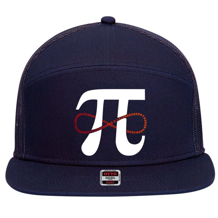 Funny Pi Infinity Numbers 3.14 7 Panel Mesh Trucker Snapback Hat