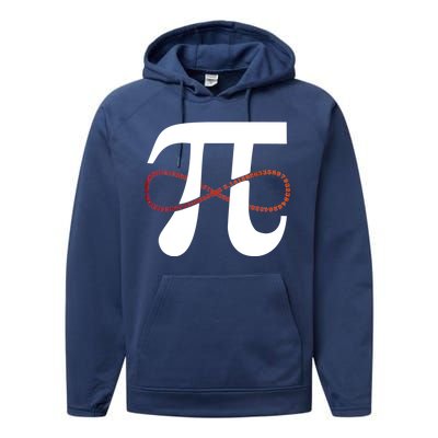 Funny Pi Infinity Numbers 3.14 Performance Fleece Hoodie