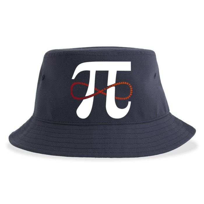 Funny Pi Infinity Numbers 3.14 Sustainable Bucket Hat