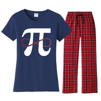 Funny Pi Infinity Numbers 3.14 Women's Flannel Pajama Set