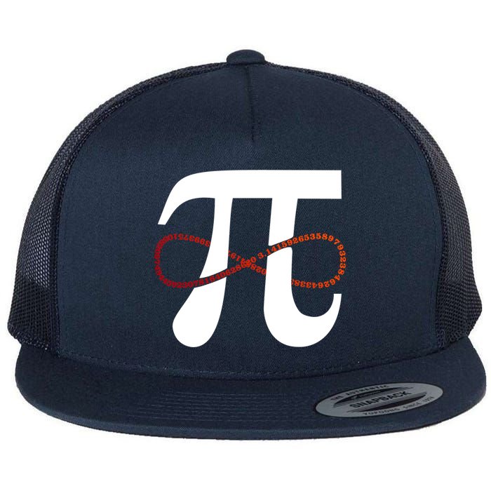 Funny Pi Infinity Numbers 3.14 Flat Bill Trucker Hat