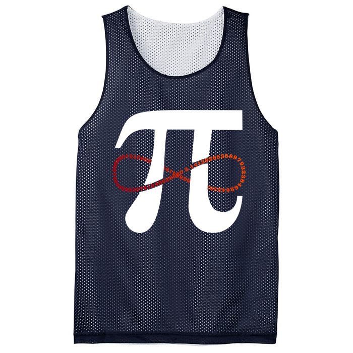 Funny Pi Infinity Numbers 3.14 Mesh Reversible Basketball Jersey Tank