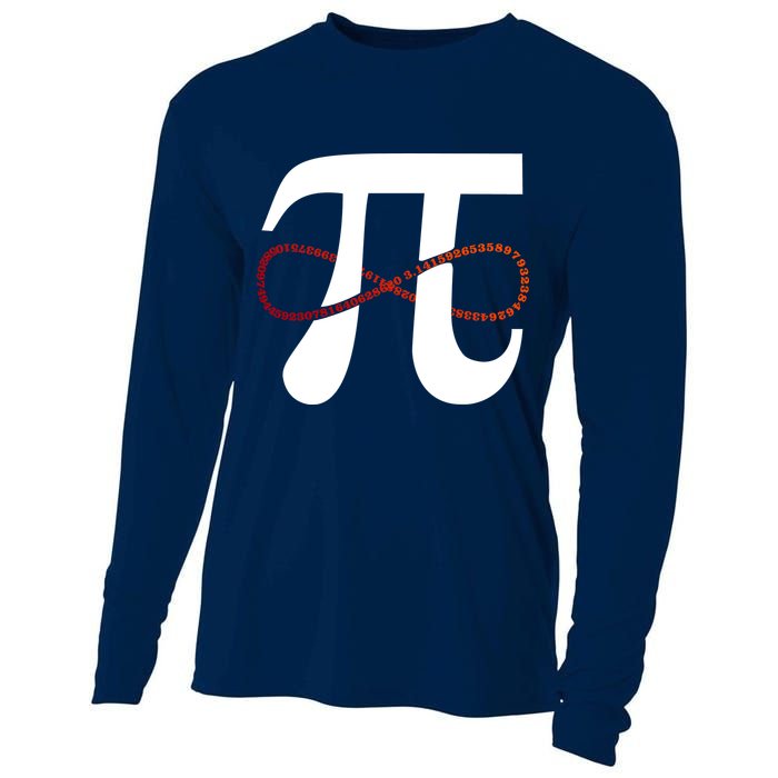 Funny Pi Infinity Numbers 3.14 Cooling Performance Long Sleeve Crew