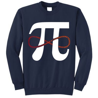 Funny Pi Infinity Numbers 3.14 Tall Sweatshirt