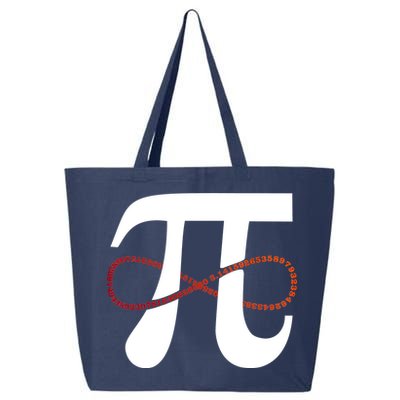 Funny Pi Infinity Numbers 3.14 25L Jumbo Tote