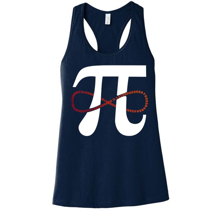 Funny Pi Infinity Numbers 3.14 Women's Racerback Tank