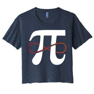 Funny Pi Infinity Numbers 3.14 Women's Crop Top Tee