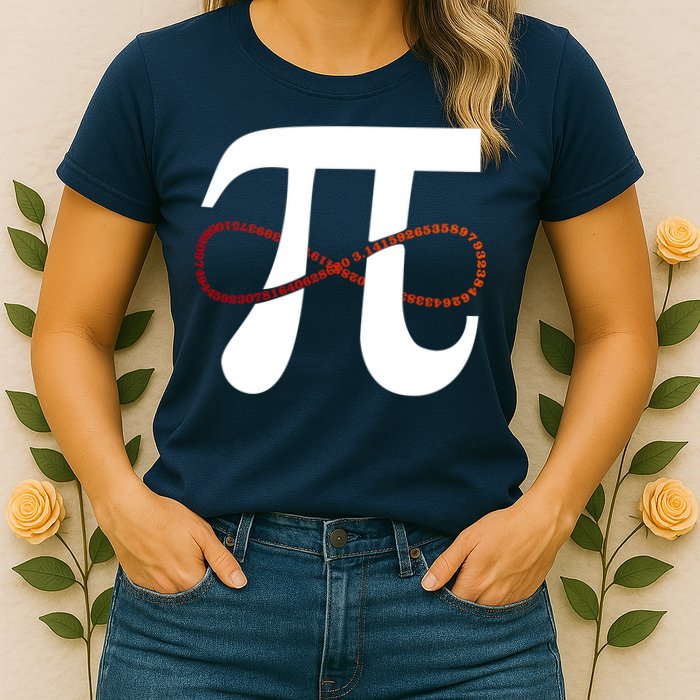 Funny Pi Infinity Numbers 3.14 Womens T-Shirt