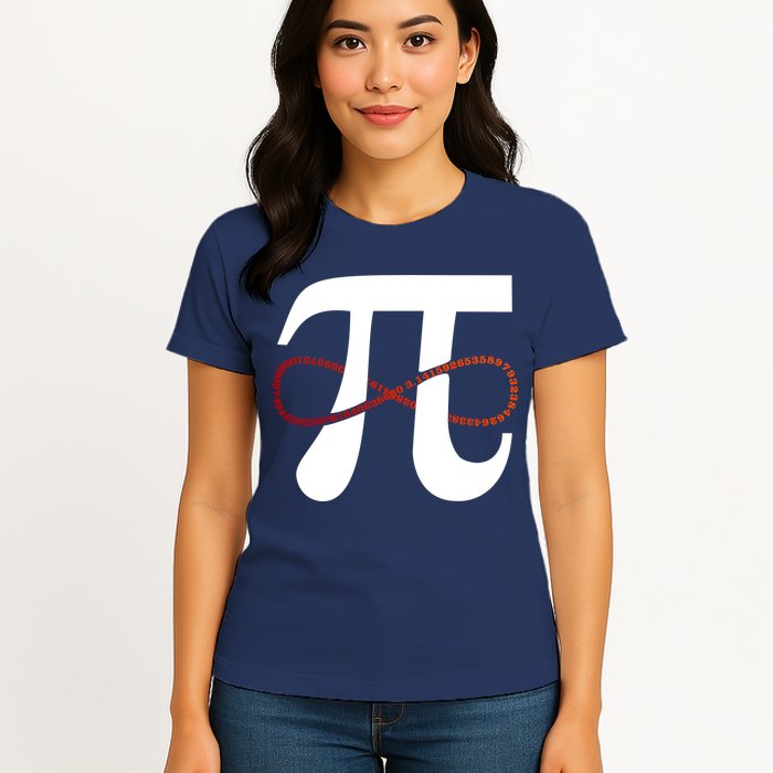 Funny Pi Infinity Numbers 3.14 Womens T-Shirt