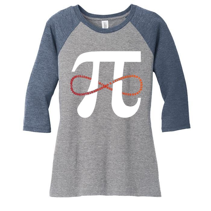 Funny Pi Infinity Numbers 3.14 Women's Tri-Blend 3/4-Sleeve Raglan Shirt