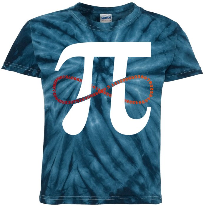 Funny Pi Infinity Numbers 3.14 Kids Tie-Dye T-Shirt