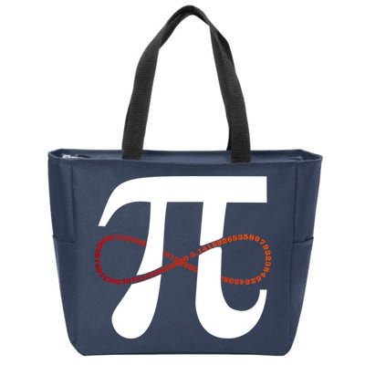 Funny Pi Infinity Numbers 3.14 Zip Tote Bag