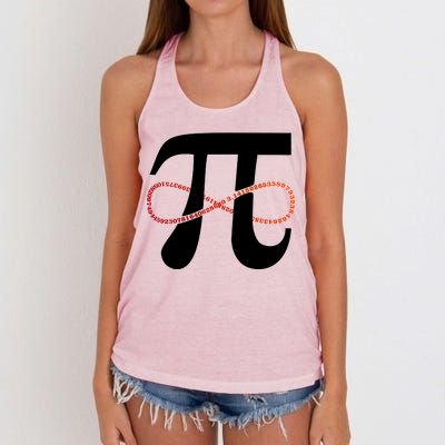 Funny Pi Infinity Numbers 3.14 Women's Knotted Racerback Tank