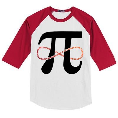 Funny Pi Infinity Numbers 3.14 Kids Colorblock Raglan Jersey