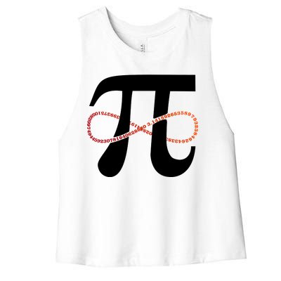 Funny Pi Infinity Numbers 3.14 Women's Racerback Cropped Tank