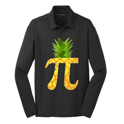 Funny PI-neapple PI 3.14 Day Silk Touch Performance Long Sleeve Polo