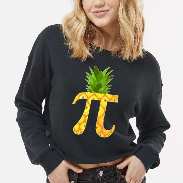 Funny PI-neapple PI 3.14 Day Cropped Pullover Crew