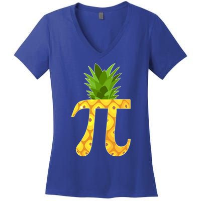 Funny PI-neapple PI 3.14 Day Women's V-Neck T-Shirt
