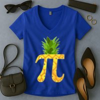 Funny PI-neapple PI 3.14 Day Women's V-Neck T-Shirt