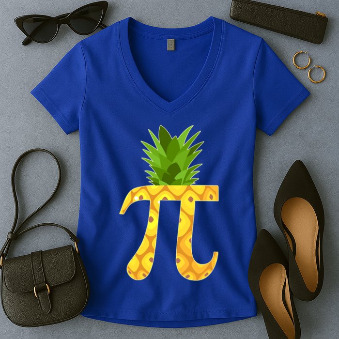 Funny PI-neapple PI 3.14 Day Women's V-Neck T-Shirt