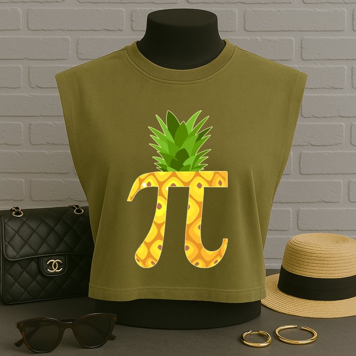 Funny PI-neapple PI 3.14 Day Garment-Dyed Women's Muscle Tee