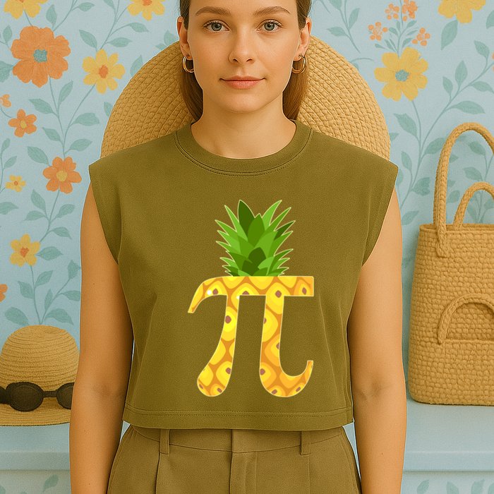 Funny PI-neapple PI 3.14 Day Garment-Dyed Women's Muscle Tee