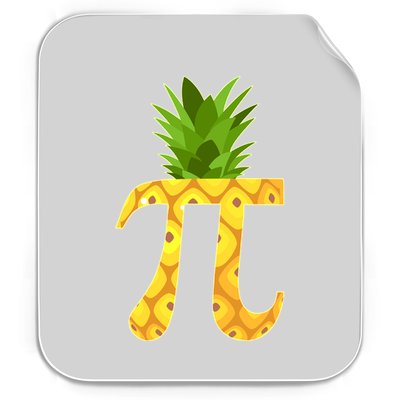 Funny PI-neapple PI 3.14 Day Permanent Decal Sticker