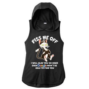 Funny Piss Me Off Cat Meme Ladies PosiCharge Tri-Blend Wicking Draft Hoodie Tank