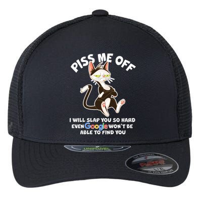 Funny Piss Me Off Cat Meme Flexfit Unipanel Trucker Cap