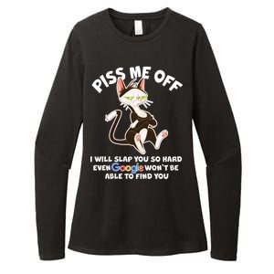 Funny Piss Me Off Cat Meme Womens CVC Long Sleeve Shirt