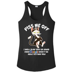 Funny Piss Me Off Cat Meme Ladies PosiCharge Competitor Racerback Tank