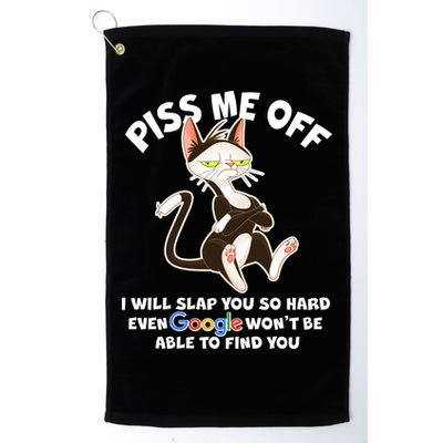 Funny Piss Me Off Cat Meme Golf Towel