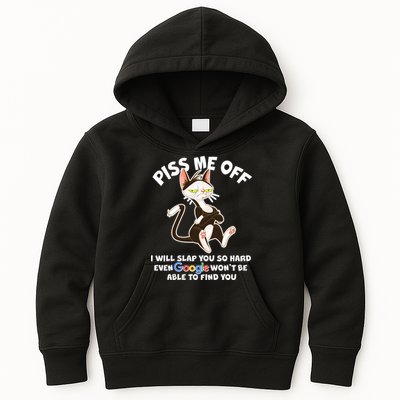 Funny Piss Me Off Cat Meme Kids Hoodie