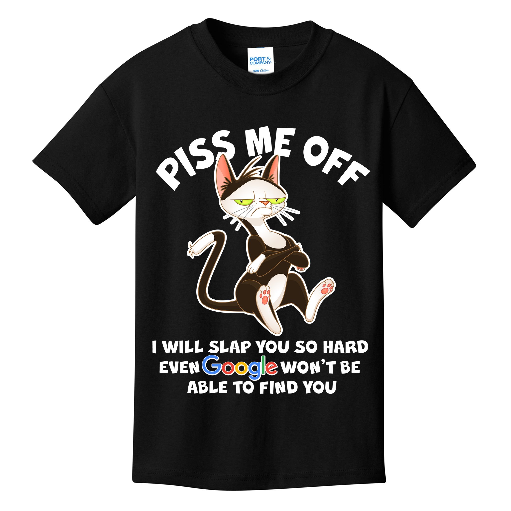 Funny Piss Me Off Cat Meme Kids T-Shirt