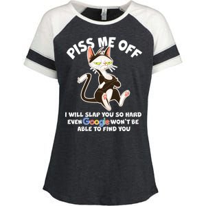 Funny Piss Me Off Cat Meme Enza Ladies Jersey Colorblock Tee