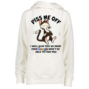 Funny Piss Me Off Cat Meme Womens Funnel Neck Pullover Hood