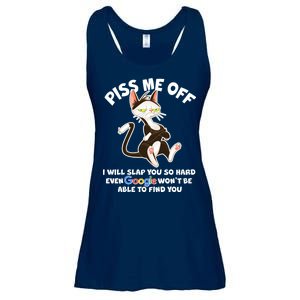 Funny Piss Me Off Cat Meme Ladies Essential Flowy Tank